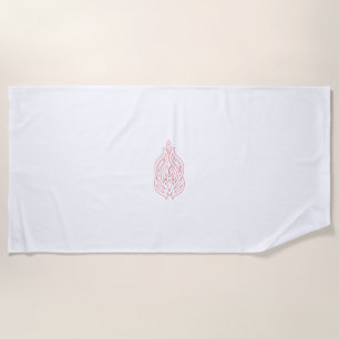 Misty Rose, flush Mahogany, dekoratives Design Strandtuch
