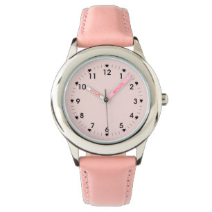 Misty Rose Hearts Mädchen-Uhr Armbanduhr