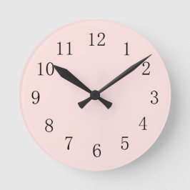 Misty Rose Rosa runde (mittlere Wall-Uhr) Wanduhr