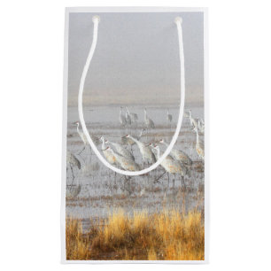 Misty Sandhill Cranes Kleine Geschenktüte