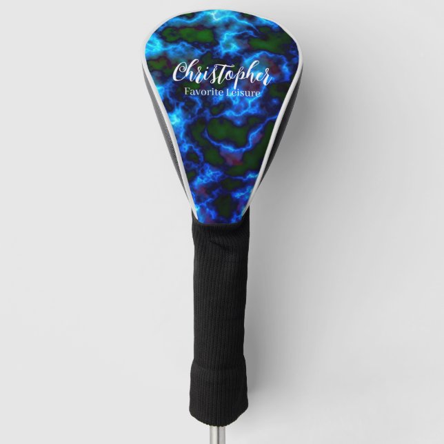 Misty Smoke Blue Golf Headcover (Vorderseite)