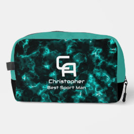 Misty Smoke Monogram Aqua Waschbeutel