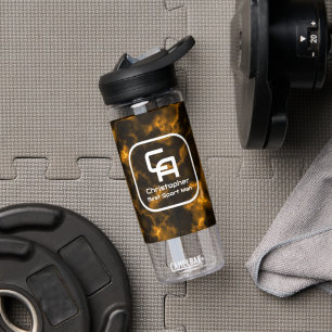 Misty Smoke Monogram Gold Trinkflasche