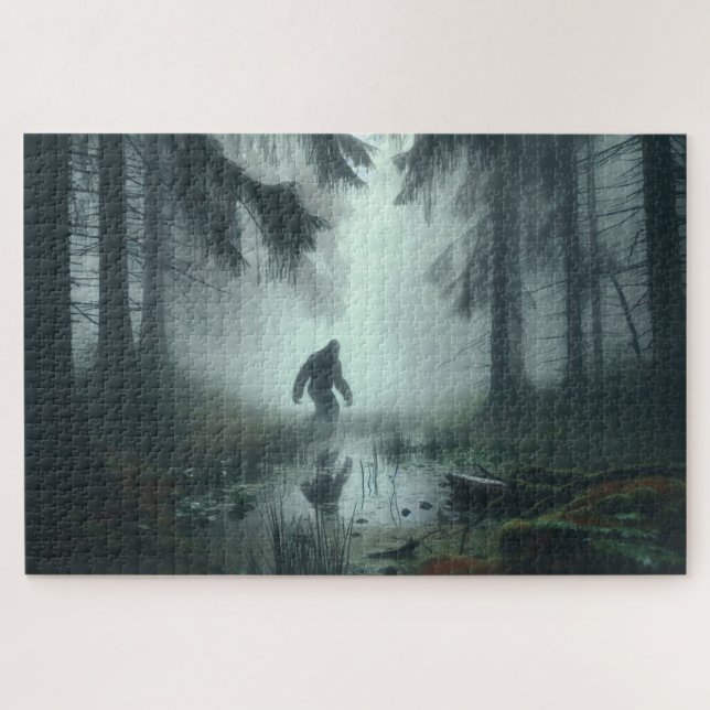Misty Swamp Stalker, Bigfoot, Cryptid (Horizontal)