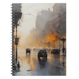 Misty Urban Abend Notizblock