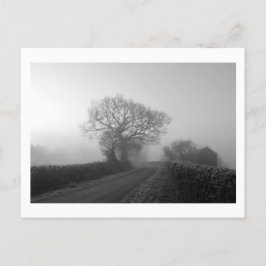 Misty Winter Morning: Cheshire, England Postkarte