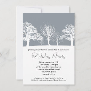 Misty Winter Wood Corporate Holiday Party Einladung