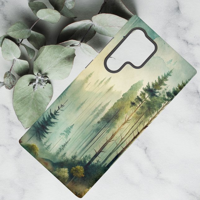 Misty Woodland Evergreen Forest Samsung Galaxy Hülle (Von Creator hochgeladen)