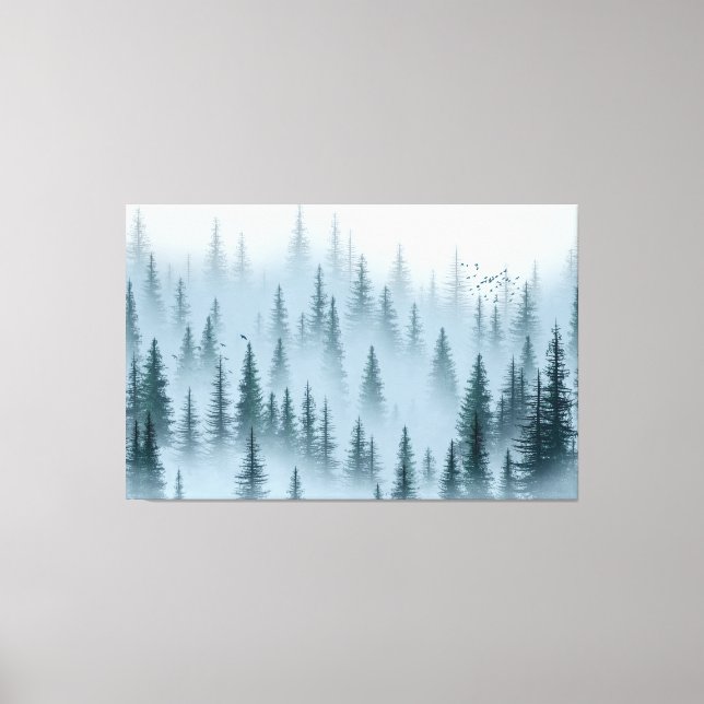 Misty Woods Leinwanddruck (Vorderseite)