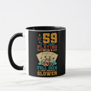 Mit 59 Spielen Mit Vollständigem Deck 59. Geburtst Tasse