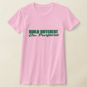 Mit Absicht Anders Gebaut Schwarzes Wertschätzungs T-Shirt