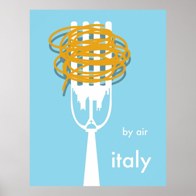 mit Air Italy Vintage Reiseplakat. Poster (Vorne)