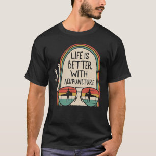 Mit Akupunktur Vintage Retro-Nadeltherapie T-Shirt