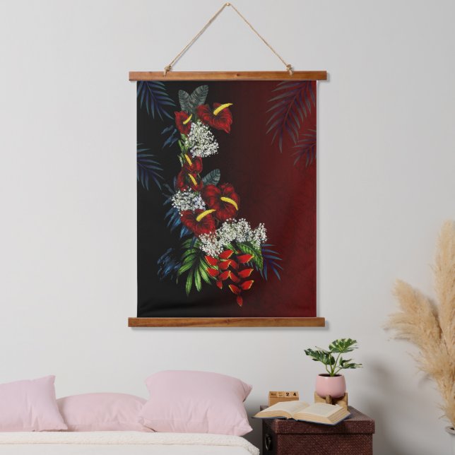 Mit Aloha Wandteppich Mit Holzrahmen (Schlafzimmer)