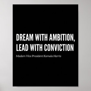 Mit Ambition Kamala Harris 2024 Election Anti Tru Poster