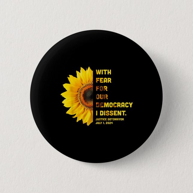 Mit Angst vor unserer Demokratie verweigere ich Fr Button (Vorderseite)