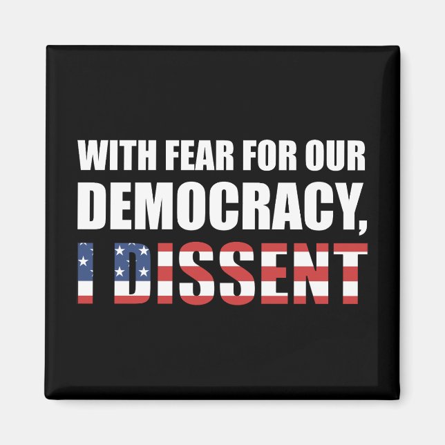 Mit Angst vor unserer Demokratie verweigere ich mi Magnet (Vorne)