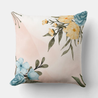 mit Aquarellfarben gestrichen Blume Kissen