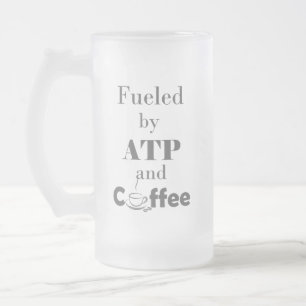 Mit ATP und Kaffee gespeist Mattglas Bierglas