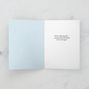 Mit aufrichtiger Anteilnahme – Aquarell-Blumen Karte