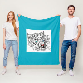 Mit Augen Babytiger Fleecedecke