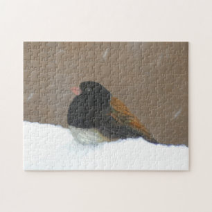 Mit Augen Junco-Malerei - Original Bird Art
