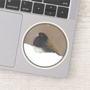 Mit Augen Junco-Malerei - Original Bird Art Aufkleber