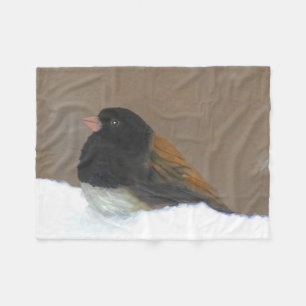 Mit Augen Junco-Malerei - Original Bird Art Fleecedecke