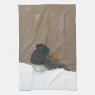 Mit Augen Junco-Malerei - Original Bird Art Geschirrtuch