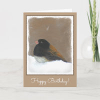 Mit Augen Junco-Malerei - Original Bird Art