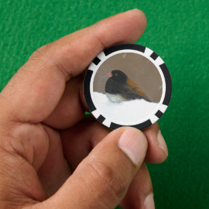 Mit Augen Junco-Malerei - Original Bird Art Pokerchips