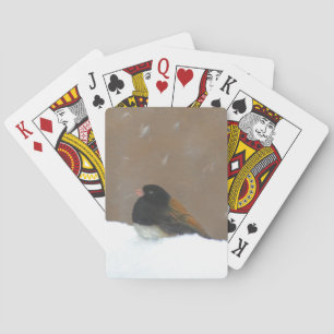 Mit Augen Junco-Malerei - Original Bird Art Spielkarten