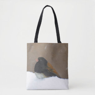 Mit Augen Junco-Malerei - Original Bird Art Tasche