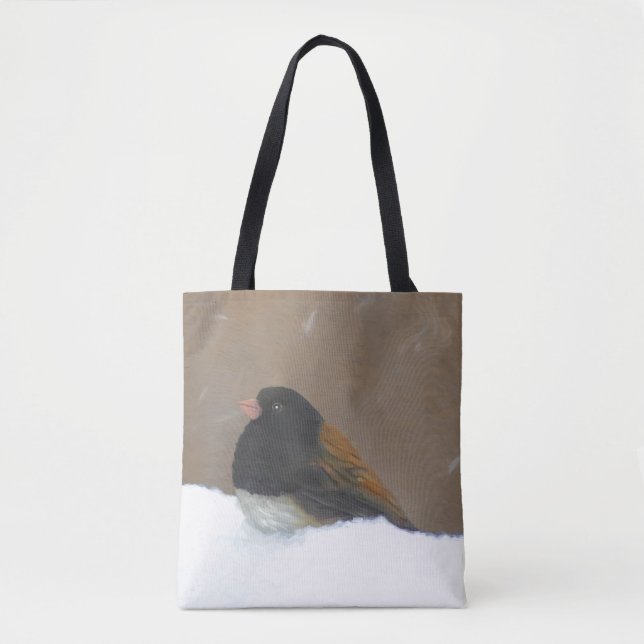 Mit Augen Junco-Malerei - Original Bird Art Tasche (Vorderseite)