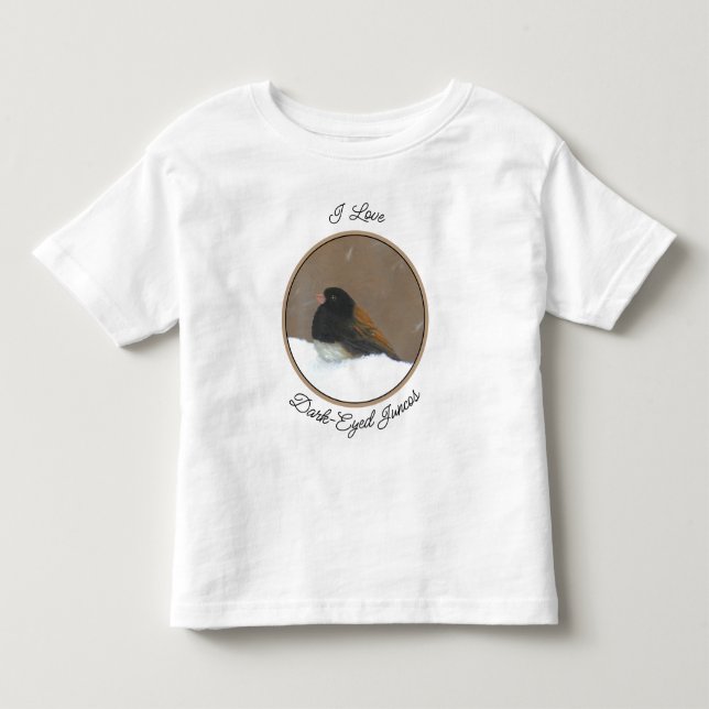 Mit Augen Junco-Malerei - Original Bird Art Toddl Kleinkind T-shirt (Vorderseite)