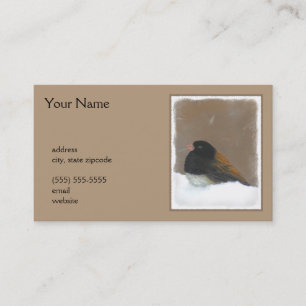 Mit Augen Junco-Malerei - Original Bird Art Visitenkarte