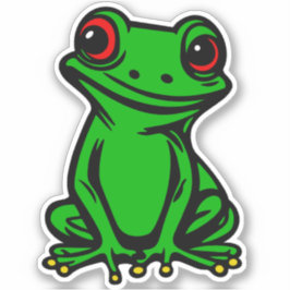 Mit Augen Rotbaum, Froschsticker Aufkleber