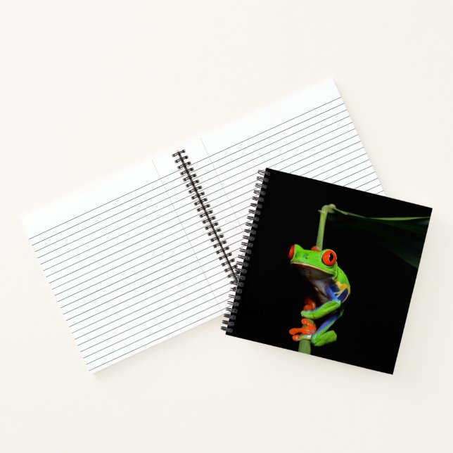 Mit Augen, roter Frosch Notizbuch (Innenseite)