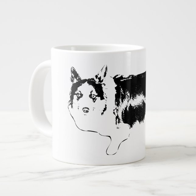 Mit Augen Snack Patrol Jumbo-Tasse (Vorderseite Links)