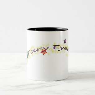 mit Augen vereinfachte Tasse2 Zweifarbige Tasse