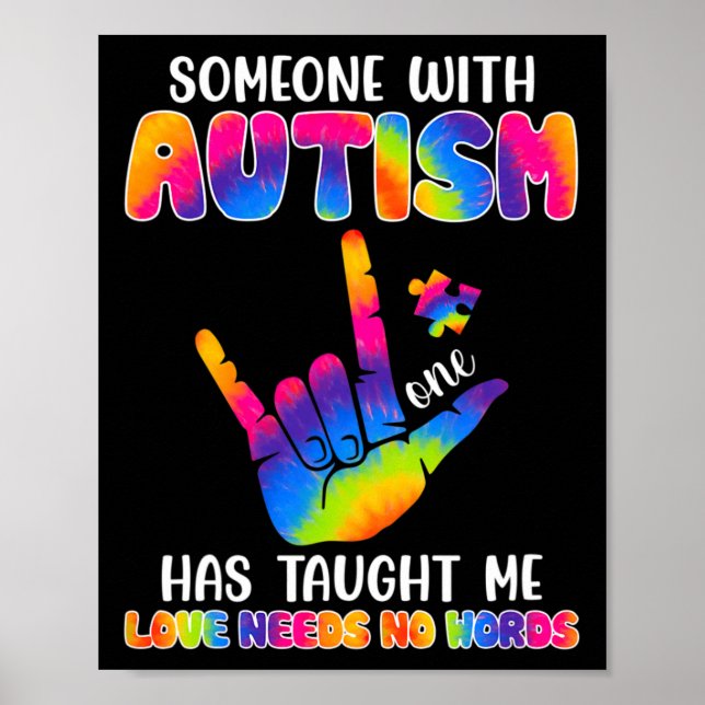 Mit Autismus hat mir Asyl Awareness Autismus Mon Poster (Vorne)