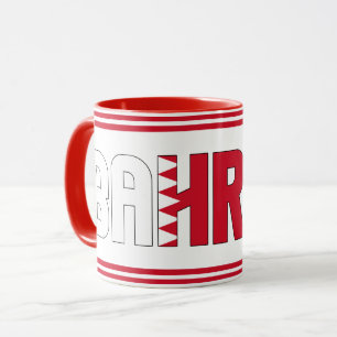 Mit Bahrain-Patriotismus-Kaffee schlürfen Tasse