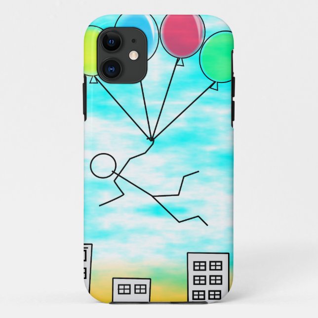 Mit Ballons über die Stadt fliegen Case-Mate iPhone Hülle (Rückseite)