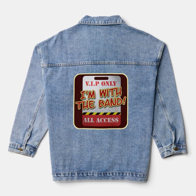 Mit Band Backstage Pass Jeansjacke (Rückseite)