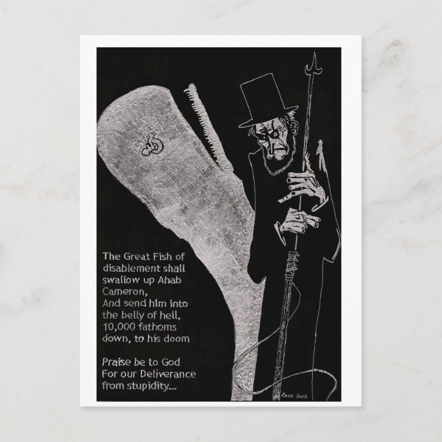 mit Behinderung Ahab Postkarte (Vorderseite)