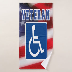 Mit Behinderung behinderte Veteranen USA Badehandtuch
