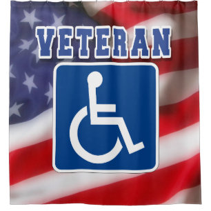 Mit Behinderung behinderte Veteranen USA Duschvorhang