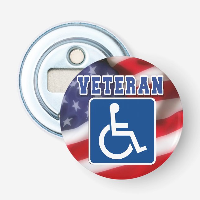 Mit Behinderung behinderte Veteranen USA Flaschenöffner (Vorderseite)