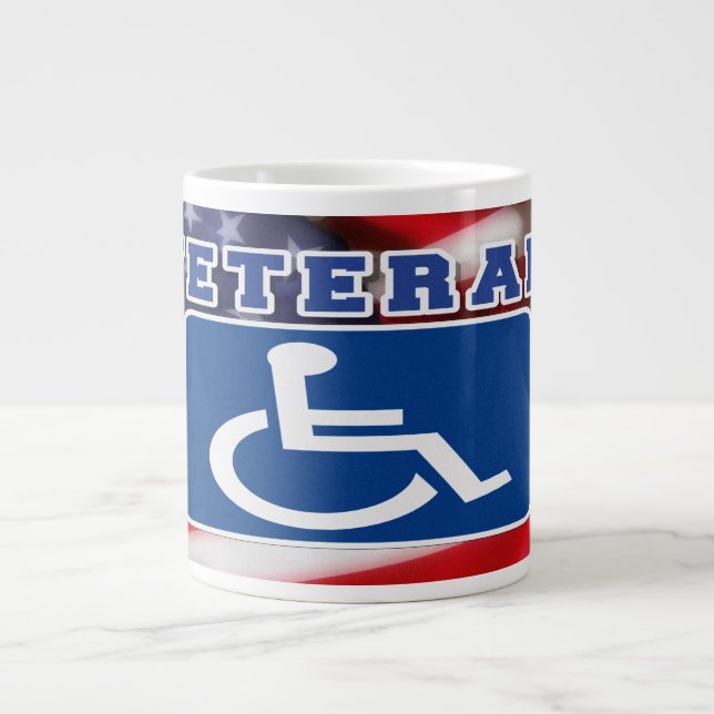 Mit Behinderung behinderte Veteranen USA Jumbo-Tasse (Vorderseite)