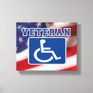 Mit Behinderung behinderte Veteranen USA Leinwanddruck